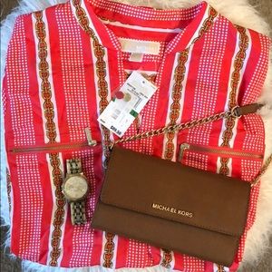 MK Quarter Button Down Blouse